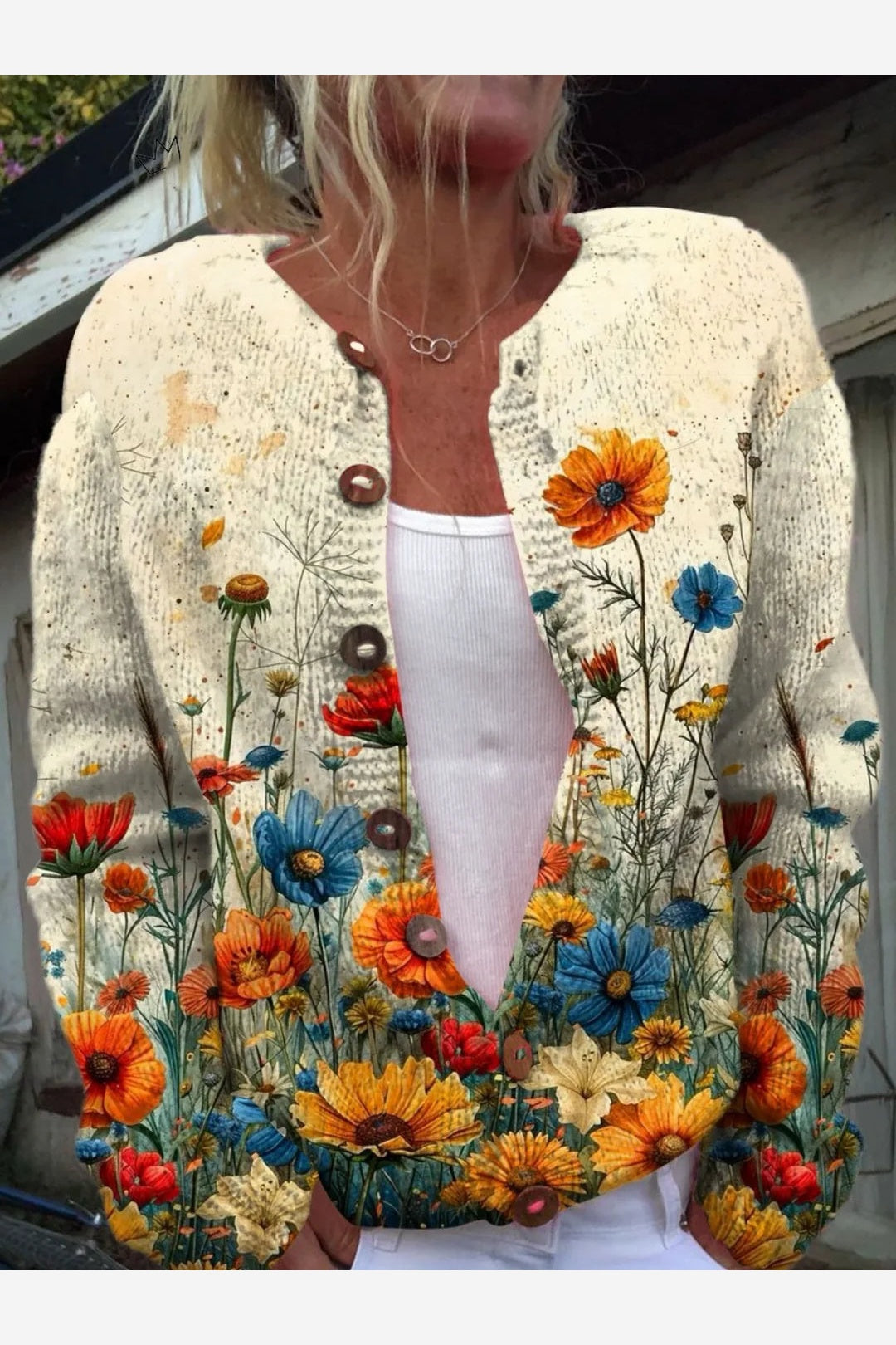 Floral Knit Sweater Cardigan – Tansy