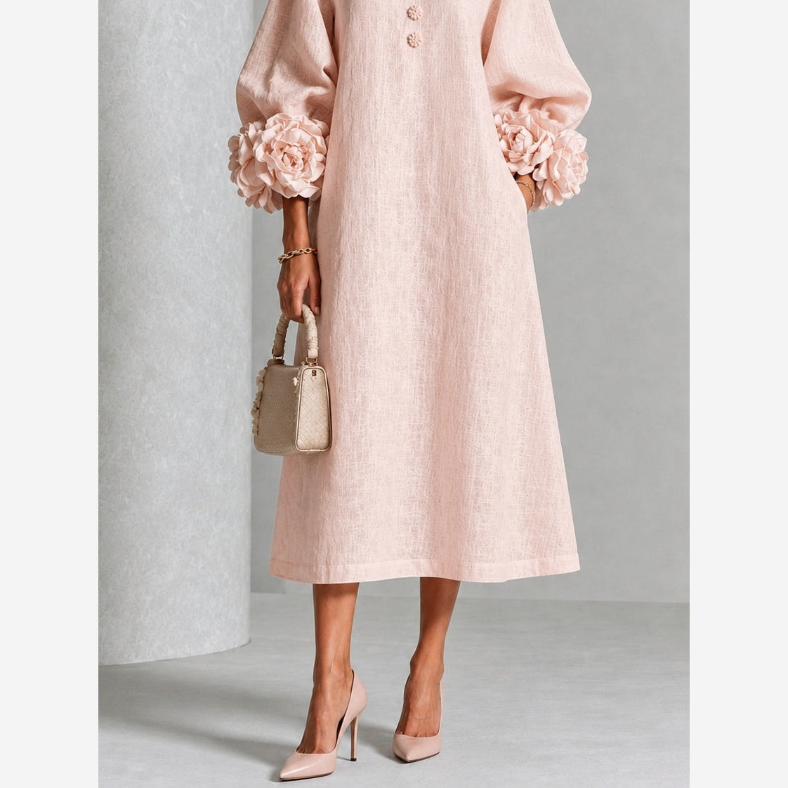 Elegant Floral Midi Dress