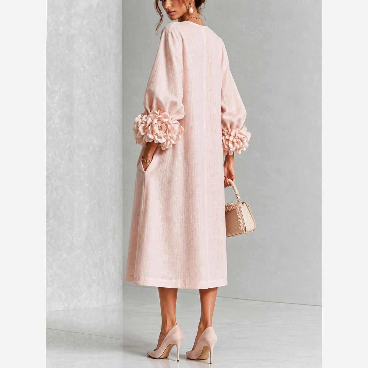 Elegant Floral Midi Dress