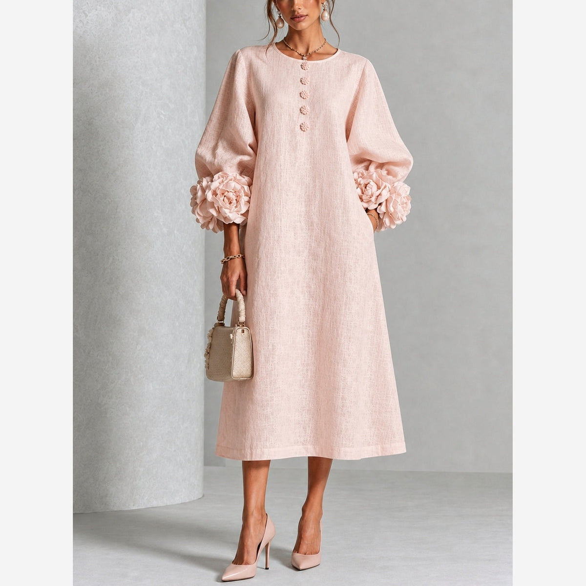 Elegant Floral Midi Dress